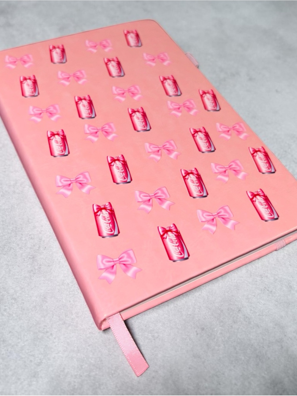 Pink Coca-Cola Patterned Notebook